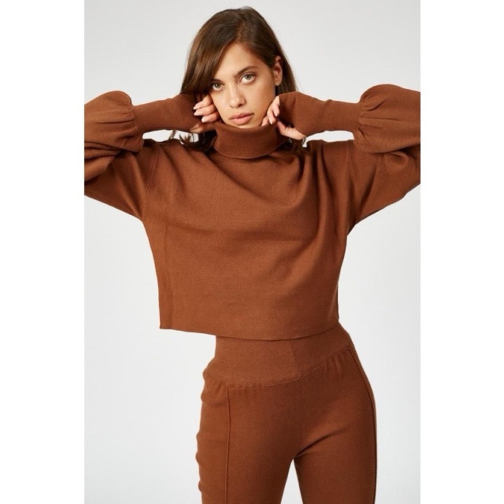 Silk & Salt Cropped Turtleneck Sweater